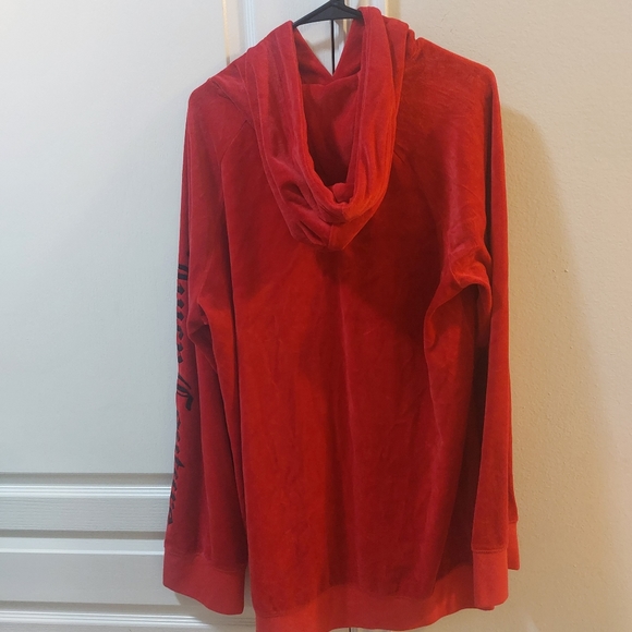 Juicy Couture Oversized Red Hoodie Sweatshirt Size Large - Picture 16 of 16